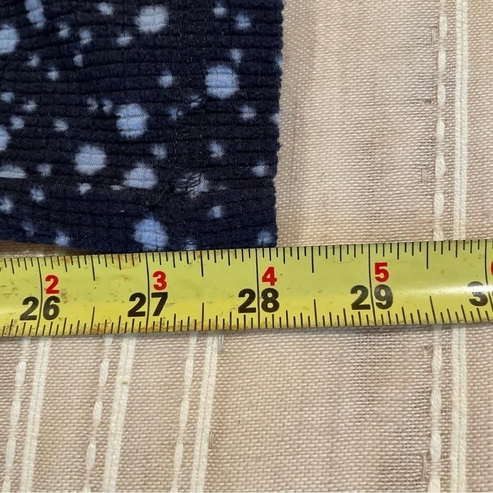 Nautica Navy Blue Bubble Print Long Sleeve Pajama Set Small
